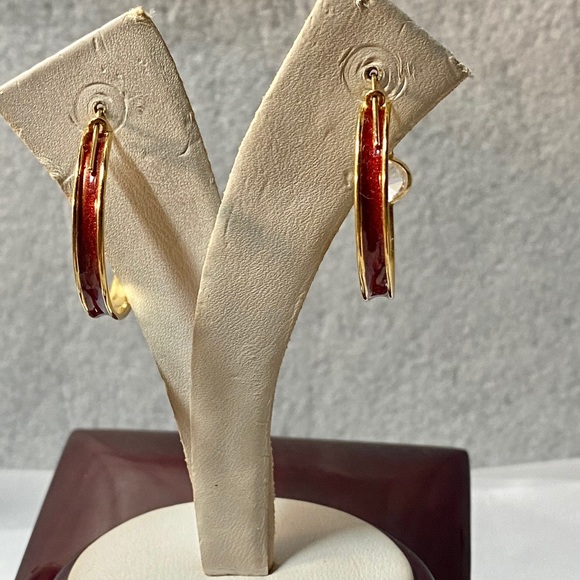 18k yellow gold with enamel coating and CZ stones. - Picture 5 of 6